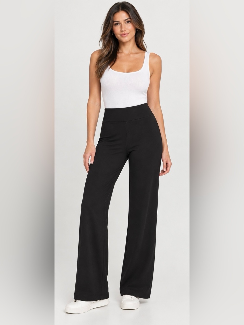 Bae City Black Wide-Leg Legging Pants